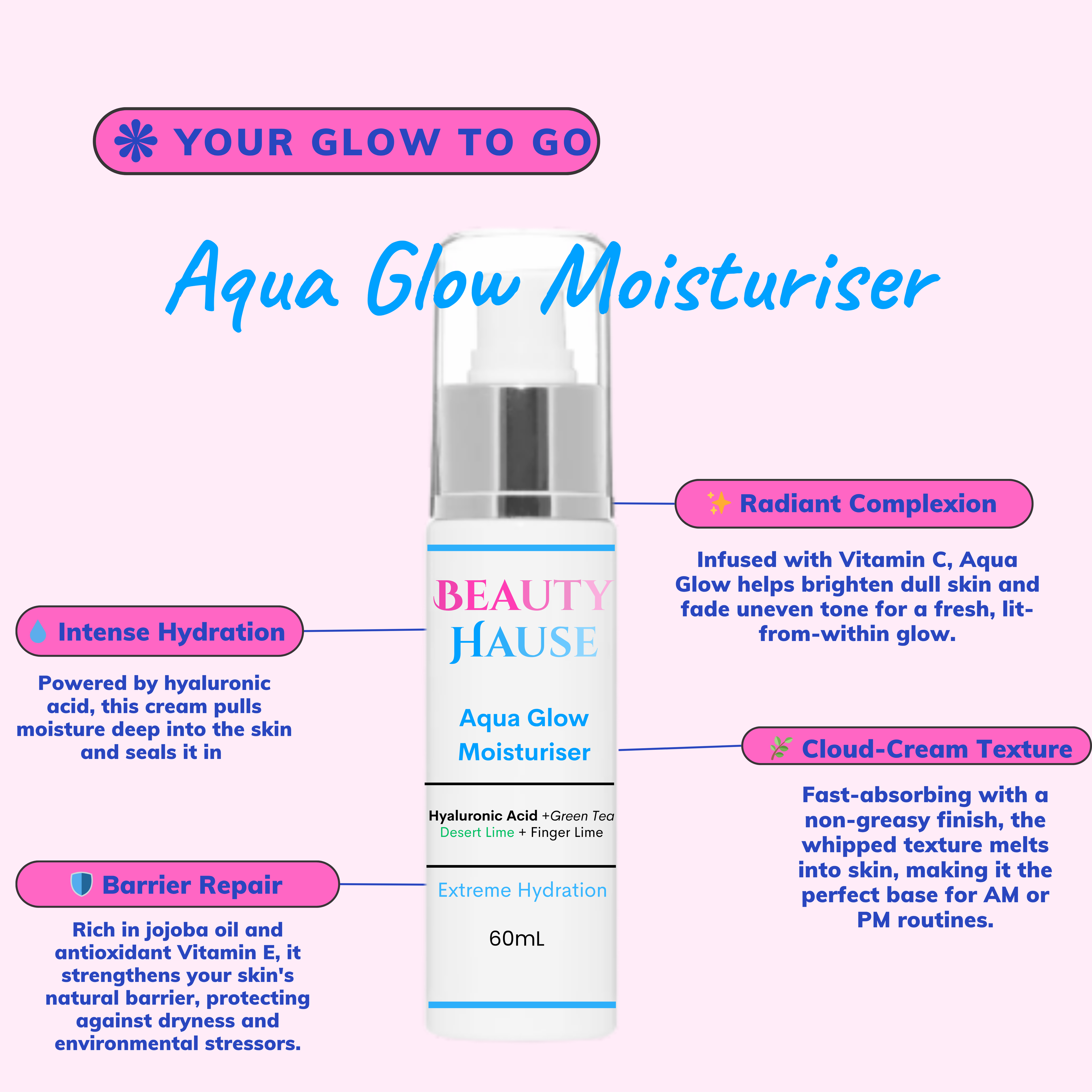 Aqua Glow Moisturiser 60ml